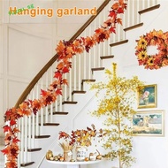 FUZOU Red Autumn Maple Leaves, Creative 1.7m Artificial Maple Garland, Autumn Leaf Garland Realistic