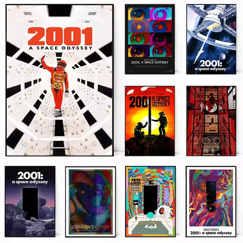 2001 A Space Odyssey Movie Posters Classic Old Movie Science Fiction Film Canvas Printing Wall Art D