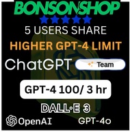 ChatGPT Plus (3 /5 USERS SHARING ONLY) Full Warranty  GPT-4 / GPT-4o O1-MINI