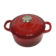 Delighto Cast Iron Casserole Soup Pot - 22cm (Red / Orange / Dune)