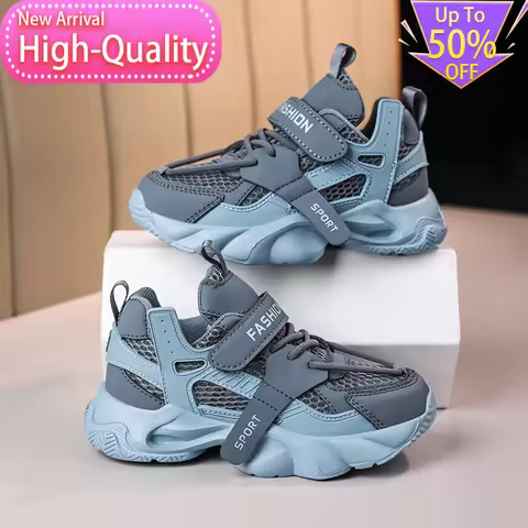New Summer Balance Support Childrens Sports Shoes Mesh Breathable Training Running Shoes Foot Protec