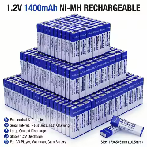 1400mAh 1.2V 7/5F6C NH-14WM Ni-MH Rechargeable Battery for Sony Panasonic MD CD Walkman Players Gums