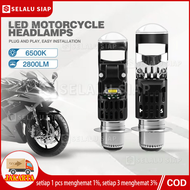 Lampu LED H6 Biled T19 Putih AC/DC 2800LM 6500K Semua Motor Lampu Depan LED Universal