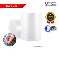 Unicomall (1m x 2m) Single Layer Bubble Wrap Roll for Fragile Packaging BP05
