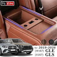 [Mr.Key] Rear Armrest Storage Liner | Mercedes GLE GLS Interior Silicone Rear Console Organizer Tray