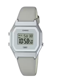 Casio Digital นาฬิกาข้อมือผู้หญิง สายหนังแท้ รุ่น LA680WEL LA680WEGL LA680WEGL-4D LA680WEGL-5D LA680