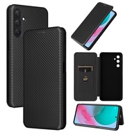 For Samsung Galaxy M54 5G F54 5G F14 M14 5G A24 4G Luxury Carbon Fiber Leather Flip Book Cover Case