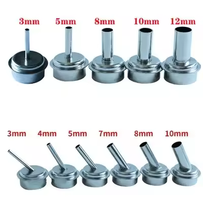 45/90 Degree Bent Curved Heat Nozzle 3/5/7/8/10mm Hot air Gun Nozzles for QUICK 861DW Soldering Stat