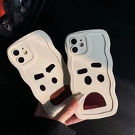 For iPhone 12 mini iPhone 12 Pro Max iPhone 13 mini iPhone 13 Pro Max iPhone 14 Plus iPhone 14 Pro Max Caseing Wave Phone Case Wacky Face Sausage Silicone Back Cover