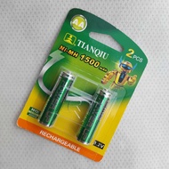 [ TIANQIU 2PCS ] Ni-MH 1500 mAh 1.2V AA Rechargeable Battery / Ni-MH 2900 mAh 1.2V AA Rechargeable B