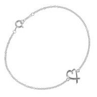 Tiffany & Co.) Paloma Picasso 愛心手鍊，925 純銀，約 1.53 克，Paloma Picasso 系列，女士款 [二手]