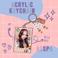GANTUNGAN [READY] AESPA ACRYLIC CLEAR KPOPKeychain (AESPA Keychain)