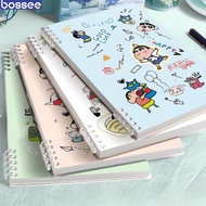 Cute Shin Mini Notebook, Paper Changing Notebook, Size A5/B5, Horizontal Paper, Checkered, Thick Pap