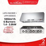 [PM FOR GIFT] LEBENSSTIL KOLLEKTION Professional Series 6 Burners 90cm Gas Hob LKPH-8006SS + LKPH-96