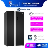 Electrolux (636 L) Black Side By Side Refrigerator ESE6201BG fridge peti sejuk