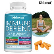 Didacat An 8-in-1 Immune Support Supplement Containing Vitamin C and Zinc, Vitamin D 5000 IU, Turmer