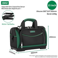 ISKU Tool Bag Besar / Tas Perkakas 15 17 20 inch 1680D Kain Oxford Tas Perkakas Anti Air