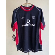 2001-02 MU United Retro Jersey Retro MU Away Retro United Classic Jersey MU Vintage Jersi Retro Mu A
