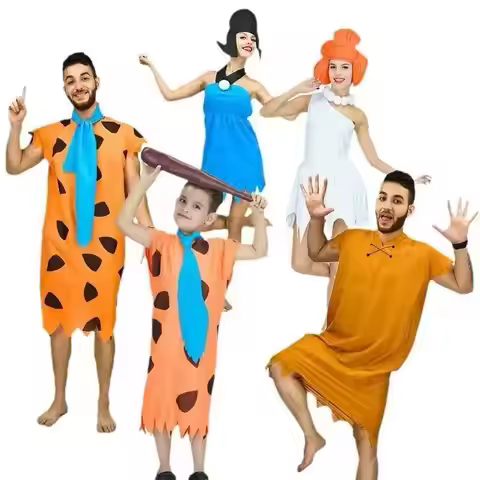 Womens Wilma Flintstone Costume Fred and Wilma Flintstone Costume Women Wilma Dress include Necklace