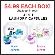 4-in-1 Laundry Capsule Laundry Pod Laundry Pods Laundry Detergent Washing Ocean Sakura