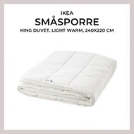 Ikea SMÅSPORRE KING Duvet, light warm, 240x220 cm quilt comforter blanket insert SMASPORRE