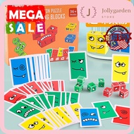 🔥Ready Stock🔥 Cube Kids Emoji Board Game Expressions Puzzle building blocks -Funny Expression Puzzle