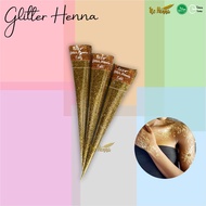Bariq Glitter Gold Henna Cone Retail 1 Cone Glitter Henna