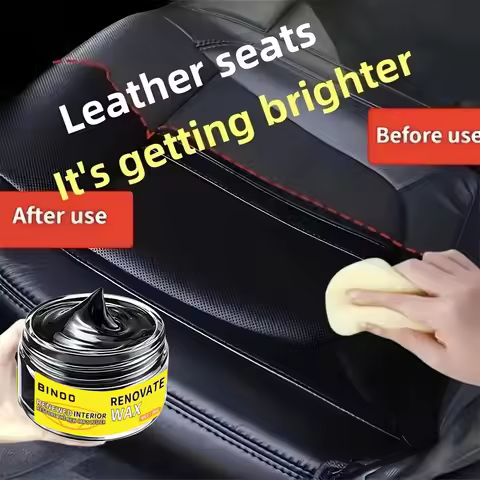 NEW Black Universal Car Wax Paste: Dashboard Nano Crystal Coating, Interior Shine, Tire Protection &