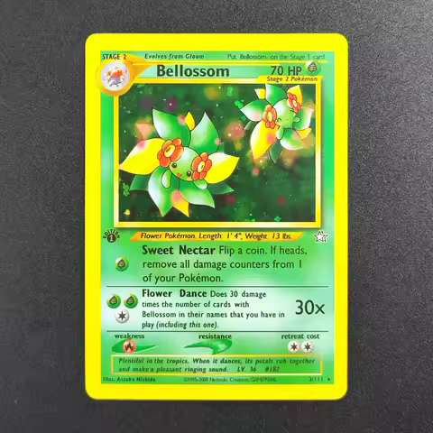 DIY Pokemon TCG Pocket Card 2000 P.M Bellossom 3 Super Rare Collectibles Card Single Classic Game An