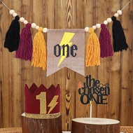 Vintage Felt Birthday Hat, Themed Crown Set,1st Birthday Wizard Party Decoration Supplies 1st High C