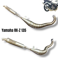 Ekzos Yamaha RXZ 135 Stainless Steel Original Barickly Racing Exhaust BM Power Paip On PNP Ekzos
