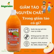 FairChild's Organic Pure Apple Cider Vinegar 946ml bottle of mother vinegar - Supports Digestion - W
