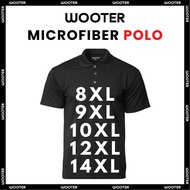 (8XL-14XL) WOOTER Plus Size Microfiber Polo T Shirt Baju Lelaki Berkolar Plus Size Lengan Pendek