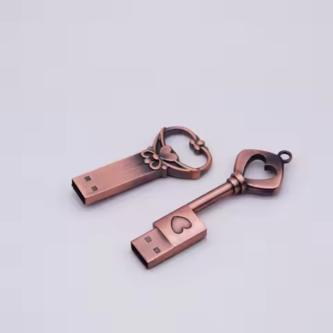 High Speed Usb Flash Pen Drive Metal Key Usb Drive Custom Logo 32g/16g/ 8g/4g Memory Pen Stick Weddi