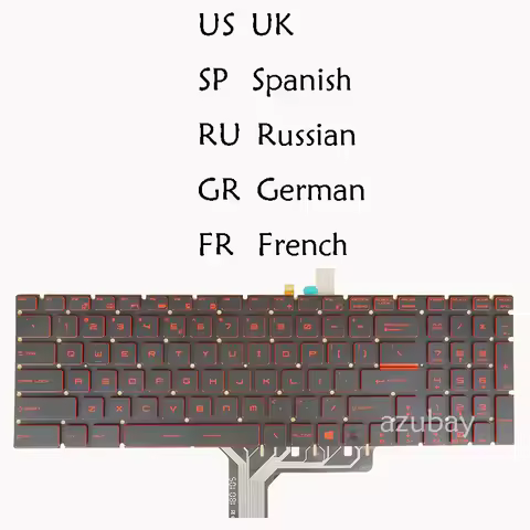 US UK Spanish Russian German French Keyboard For MSI MS-179B MS-179E MS-179F MS-17C6 MS-17F2 MS-17F3