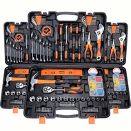 46/115 Pcs Multifunctional Car Repair Tool Kit, Ratchet Wrench Set Including Sockets, 1/4" Drive, Ch