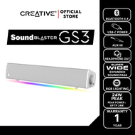CREATIVE SPEAKER Sound Blaster GS3 สีขาว ลำโพงเกมมิ่งซาวด์บาร์พร้อมไฟ RGB พลังเสียง SuperWide™ tech