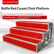 3-Tier Movable Foldable Chorus Stage Steps Stools Group Photo Choral Performance Portable Folding Ch