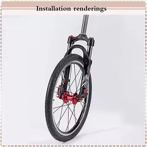 BUCKLOS Bike Fork 20 Inch Suspension Oil Spring Bicycle Front Fork MTB 9*100mm Quick Release Disc Br