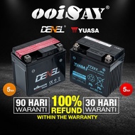 YUASA DENEL YTZ6V-MF (VRLA) - YTX5L-BS - YTZ7S - Motorcycle Battery -HONDA RS150 CBR150 PCX150 VARIO