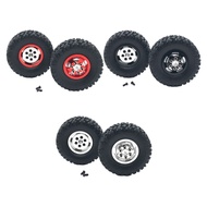 RCGOFOLLOW Durable Wheel Rims Tyre For 1/16 WPL C14 OFF-Road RC Car Accessories Red Red