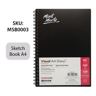 Sổ vẽ chì kí họa phác thảo Sketch Book Visual Art Diary bìa cứng gáy lò xo Mont Marte A3/ A4/ A5/ A6