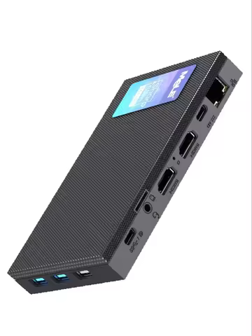 MeLE Fanless Mini PC Quieter4C N150 16GB 512GB Micro PC USB-C 2 X HDMI 4K@60 Triple Display Small Fo