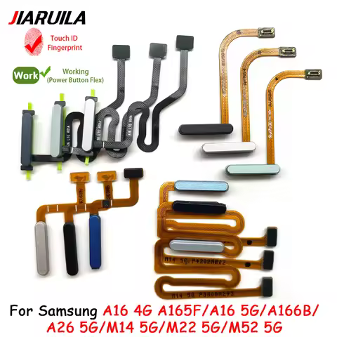 Fingerprint Sensor Scanner For Samsung A16 4G 5G A165F A166B A26 M14 M22 M52 5G Touch ID Connect Hom