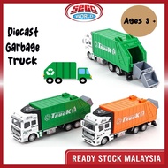 Ready Stock City Vehicle Pull Back Garbage Diecast Truck Toys Gift For Boy Girl | Lori Truck Sampah 