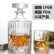European Wholesale Wine Bottle Set Wine Bottle Square Wine Bottle with Lid Set Wine Bottle Empty Bot