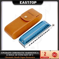 EASTTOP EAP12 12 Holes 48 Tone Chromatic Harmonica Key Of C Chromatic Mouth Organ Harmonica For S St