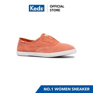 KEDS WF64133 CHILLAX ORGANIC COTTON /RUST RED Women's sneakers slip-on red good