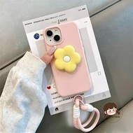 Simple Flowers Holder Candy Color Phone Case For Vivo Y04 Y04S Y03 Y03T Y02 Y02A Y02T Y02S Y01A Y01 