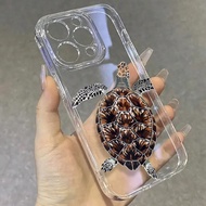 เคสโทรศัพท์ป้องกันการกระแทกโปร่งใสเรขาคณิตต้านการตกรุ่นเข้ากันได้กับ IPhone 16/15XR/7/8/16 ProMax/13